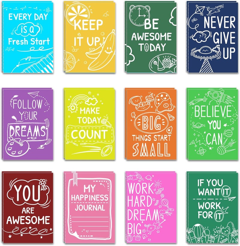 Vusnud 24 Packs - Gifts in Bulk Mini Inspirational Notebooks for Party Favors, Small Motivational Notepads, Cute Notebooks for Coworkers, Gifts from Teacher - Image 1